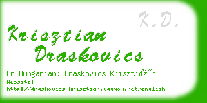 krisztian draskovics business card